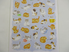 Cute Kawaii MW Animaru  Seal Series - A - Cat Kitten Sticker Sheet - for Journal Planner Craft