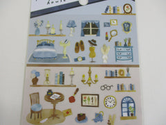 Cute Kawaii MW Home Decor Story Series - A - Blue  Sticker Sheet - for Journal Planner Craft