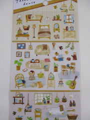 Cute Kawaii MW Home Decor Story Series - B - Natural  Sticker Sheet - for Journal Planner Craft