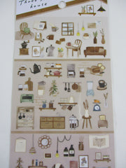 Cute Kawaii MW Home Decor Story Series - E - Brown Chocolate Coffee Sticker Sheet - for Journal Planner Craft