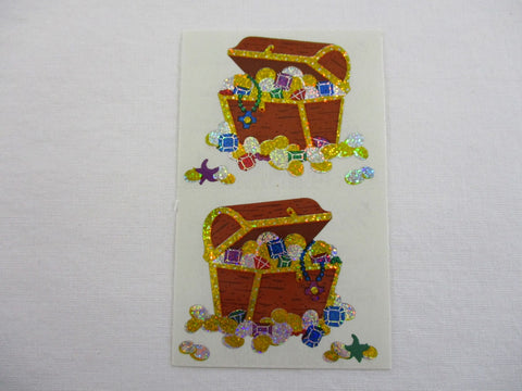 Mrs Grossman Sparkle Treasure Chest Sticker Sheet / Module - Vintage & Collectible 1995