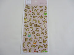 Cute Kawaii MW Animaru  Seal Series - C - Chipmunk Sticker Sheet - for Journal Planner Craft