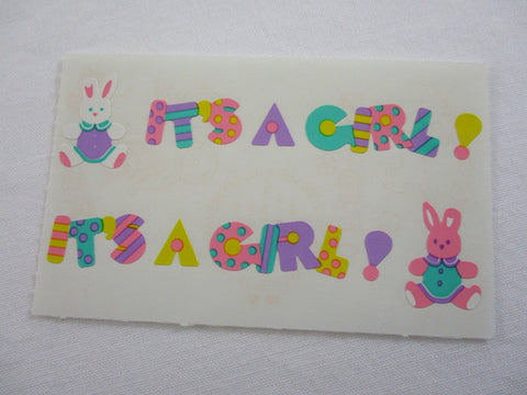 Mrs Grossman It's a Girl Sticker Sheet / Module - Vintage & Collectible 1993