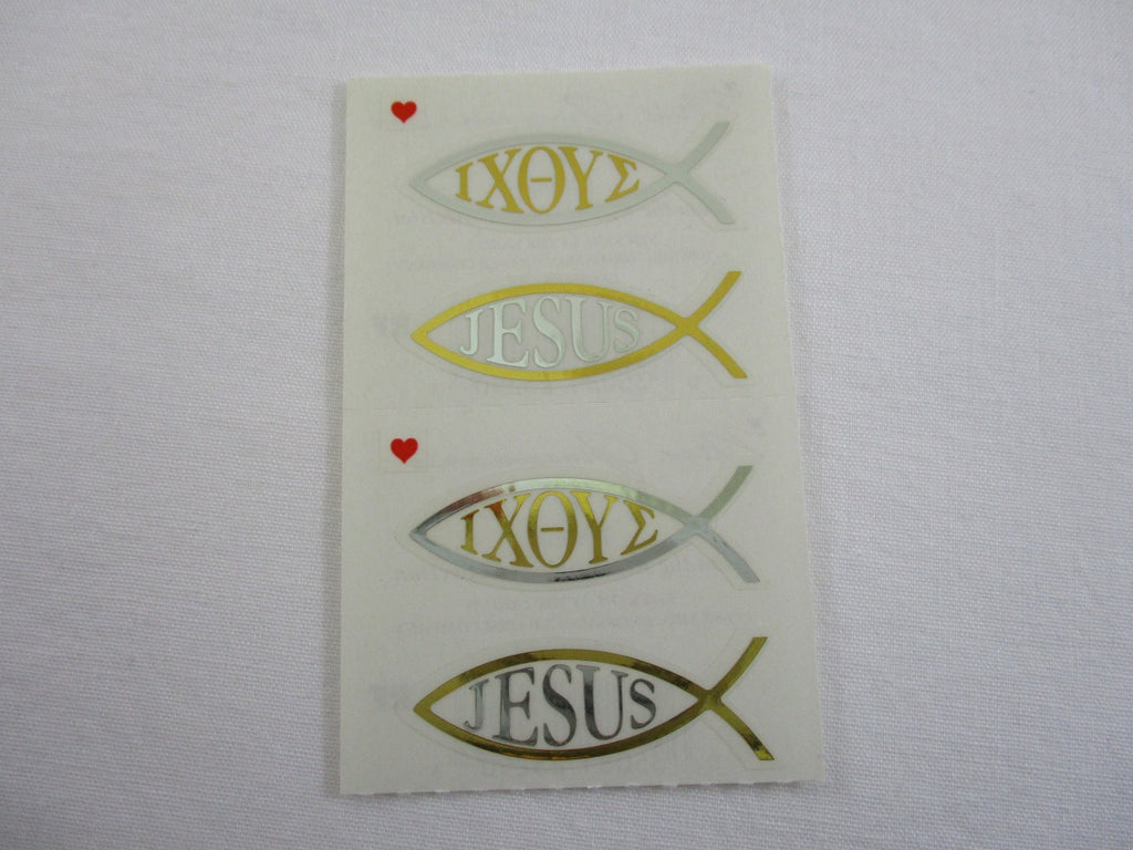 Mrs Grossman Ichthus Jesus Sticker Sheet / Module - Vintage & Collectible 1998