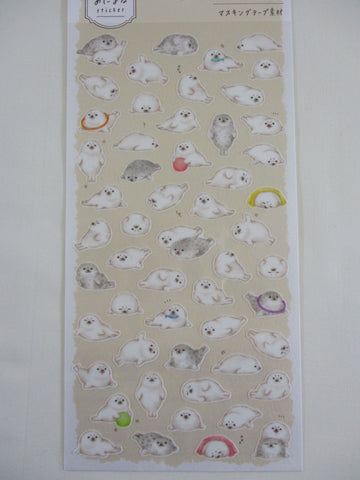 Cute Kawaii MW Animaru  Seal Series - D - Seal Sticker Sheet - for Journal Planner Craft