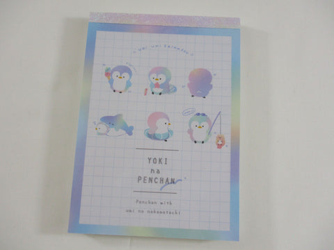 Cute Kawaii  Q-Lia Penguin Yoki na Penchan 4 x 6 Inch Notepad / Memo Pad - Stationery Designer Paper Collection