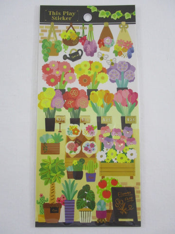 Cute Kawaii MW Display This Play Series - Flower Shop Sticker Sheet - for Journal Planner Craft