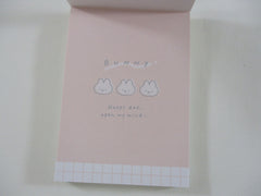 Cute Kawaii Q-Lia Happy Day Series - Bunny Rabbit Mini Notepad / Memo Pad - Stationery Designer Paper Collection