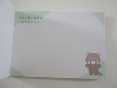 Cute Kawaii Kamio With Animal Series - Raccoon Mini Notepad / Memo Pad - Stationery Designer Paper Collection