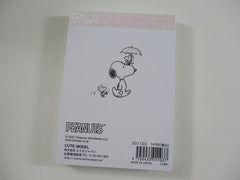 Cute Kawaii Peanuts Snoopy Mini Notepad / Memo Pad Kamio - Q Rainy Day - Stationery Designer Paper Collection