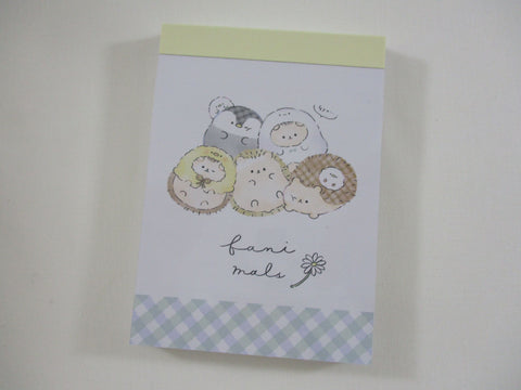 Cute Kawaii Crux Animals Fanimals Penguin Hedgehog Mini Notepad / Memo Pad - Stationery Designer Paper Collection