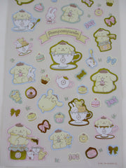 Cute Kawaii Sanrio Pom Pom Purin Dog Large Sticker Sheet - for Journal Planner Craft