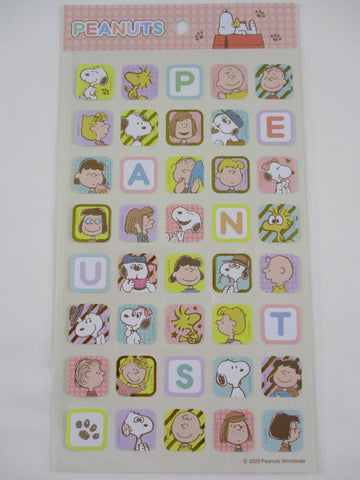 Cute Kawaii Peanuts Snoopy Large Sticker Sheet - for Journal Planner Craft