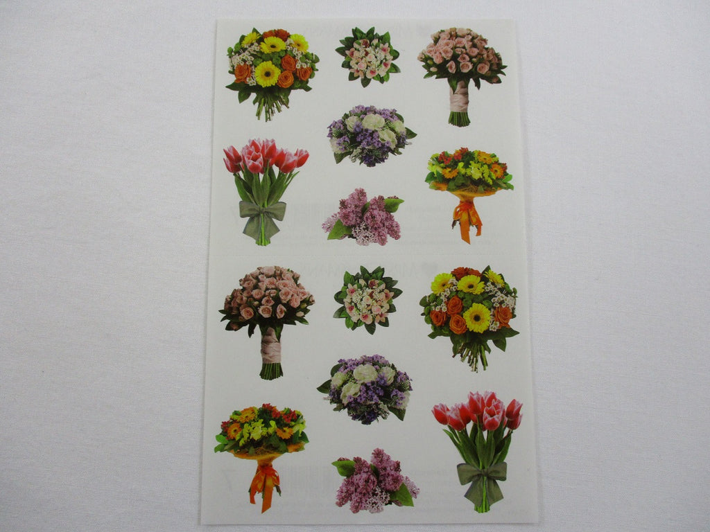 Mrs Grossman Beautiful Bouquets Sticker Sheet / Module - 4 x 6.5 in - Vintage & Collectible 2013
