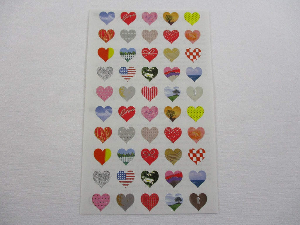 Mrs Grossman 25th Anniversary Hearts Sticker Sheet / Module - 4 x 6.5 in - Vintage & Collectible 2004