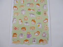 Cute Kawaii MW Animaru  Seal Series - F - Hamster Sticker Sheet - for Journal Planner Craft