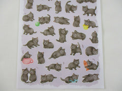 Cute Kawaii MW Animaru  Seal Series - I - Black Cat Sticker Sheet - for Journal Planner Craft