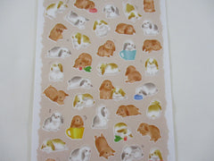 Cute Kawaii MW Animaru  Seal Series - K - Rabbit Bunny Sticker Sheet - for Journal Planner Craft