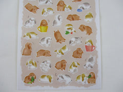 Cute Kawaii MW Animaru  Seal Series - K - Rabbit Bunny Sticker Sheet - for Journal Planner Craft