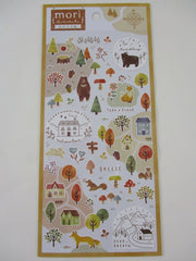 Cute Kawaii MW Scenic Season Series - A - Autumn Fall Bear Fox Sticker Sheet - for Journal Planner Craft