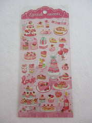 Cute Kawaii Mind Wave Lavish Sweets - Pink Strawberry Love Sticker Sheet - for Journal Planner Craft Organizer