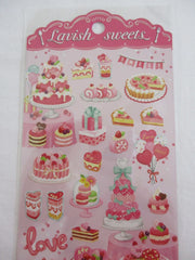 Cute Kawaii Mind Wave Lavish Sweets - Pink Strawberry Love Sticker Sheet - for Journal Planner Craft Organizer