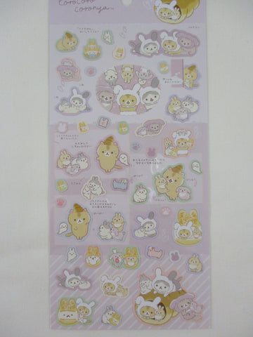 Cute Kawaii San-X CorocorocoroNya Cat Bunny Sticker Sheet 2022 - B - for Planner Journal Scrapbook Craft