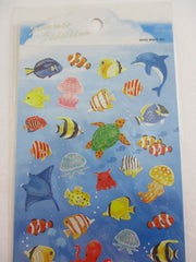 Cute Kawaii MW Summer Selection Series - Fish Dolphin Crab Ocean Sea Beach Sticker Sheet - for Journal Planner Craft Organizer Calendar