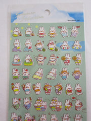 Cute Kawaii MW Summer Selection Series - Rabbit Play Fun Summer Beach Sticker Sheet - for Journal Planner Craft Organizer Calendar