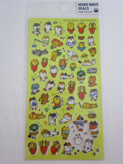 Cute Kawaii MW Cat Fun Summer Beach Sticker Sheet - for Journal Planner Craft Organizer Calendar