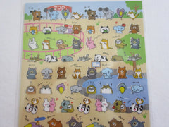 Cute Kawaii MW Healthy Animals Panda Bear Elephant Rabbit Sticker Sheet - for Journal Planner Craft Organizer Calendar