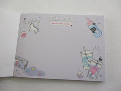 Cute Kawaii Q-Lia Sweet Holic #Luv #me #Drink Mini Notepad / Memo Pad - L - Stationery Design Writing