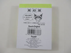 Cute Kawaii Sanrio Kuromi Mini Notepad / Memo Pad - Stationery Design Writing Collection - Rare Preowned