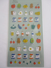 Cute Kawaii Decole Egg Fruit Healthy Avocado Bread Breakfast Milk Sticker Sheet - for Journal Planner Craft