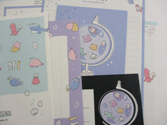 Cute Kawaii Q-Lia Fish Ocean Sea World Star Universe Letter Sets - Stationery Writing Paper Envelope Penpal