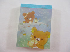 Cute Kawaii San-X Rilakkuma Bear Star Showers Mini Notepad / Memo Pad - B - Stationery Writing Message