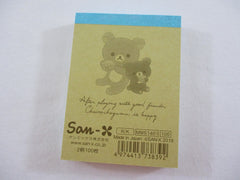 Cute Kawaii San-X Rilakkuma Bear Star Showers Mini Notepad / Memo Pad - B - Stationery Writing Message