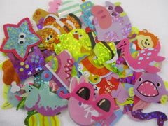 Animals Fish 80's Fun Theme Music Toys Variety Flake Stickers - 50 pcs