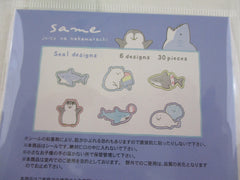 Cute Kawaii Kamio juicy na series - Shark Penguin Flake Stickers Sack - Collectible - for Journal Planner Agenda Craft Scrapbook DIY Art
