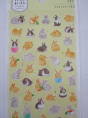 Cute Kawaii MW Animaru  Seal Series - Q - Bunny Rabbit Sticker Sheet - for Journal Planner Craft