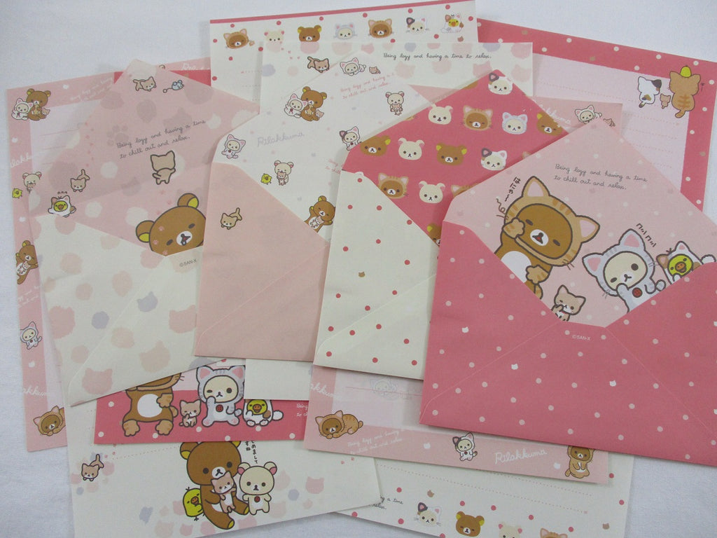 San-X Rilakkuma Bear Cat Letter Sets