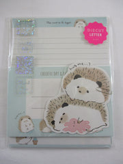 Cute Kawaii Q-lia Hedgehog Die Cut Letter Set Pack - Stationery Writing Paper Envelope Penpal
