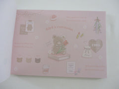 Cute Kawaii Q-Lia Bear Kuma Love with you 4 x 6 Inch Notepad / Memo Pad - Stationery Designer Paper Collection