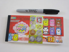Cute Kawaii Crux Drinks Coupon Style  3.25 x 6.75 Inch Notepad / Memo Pad - Stationery Designer Paper Collection - Vintage HTF