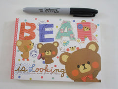 Cute Kawaii Crux Bear is Looking 4 x 6 Inch Notepad / Memo Pad - Stationery Designer Paper Collection - Vintage HTF