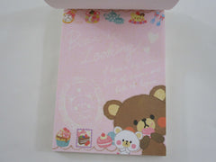 Cute Kawaii Crux Bear is Looking 4 x 6 Inch Notepad / Memo Pad - Stationery Designer Paper Collection - Vintage HTF