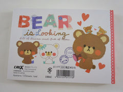 Cute Kawaii Crux Bear is Looking 4 x 6 Inch Notepad / Memo Pad - Stationery Designer Paper Collection - Vintage HTF