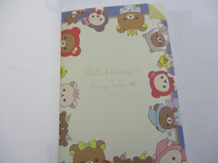 Cute Kawaii San-X Rilakkuma Bear Alice Red Riding Hood 4 x 6 Inch Notepad / Memo Pad - Stationery Designer Paper Collection