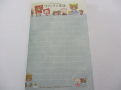 Cute Kawaii San-X Rilakkuma Bear Alice Red Riding Hood 4 x 6 Inch Notepad / Memo Pad - Stationery Designer Paper Collection