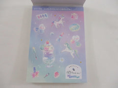 Cute Kawaii Kamio Unicorn Dream Cream Soda 4 x 6 Inch Notepad / Memo Pad - Stationery Designer Paper Collection